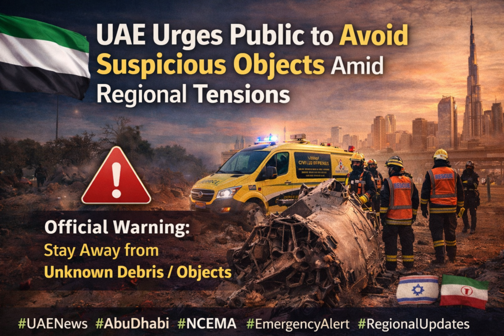 UAE Urges Public to Avoid Suspicious Objects Amid Regional Tensions