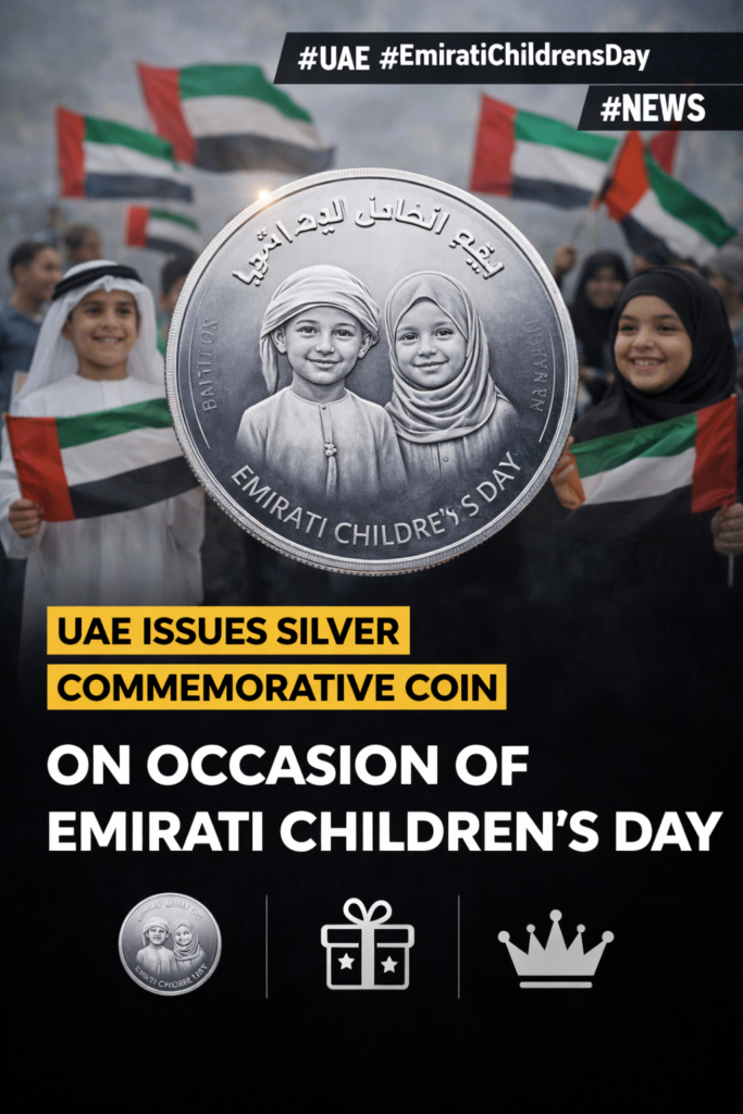 UAE Issues Silver Commemorative Coin on Occasion of Emirati Children’s Day
