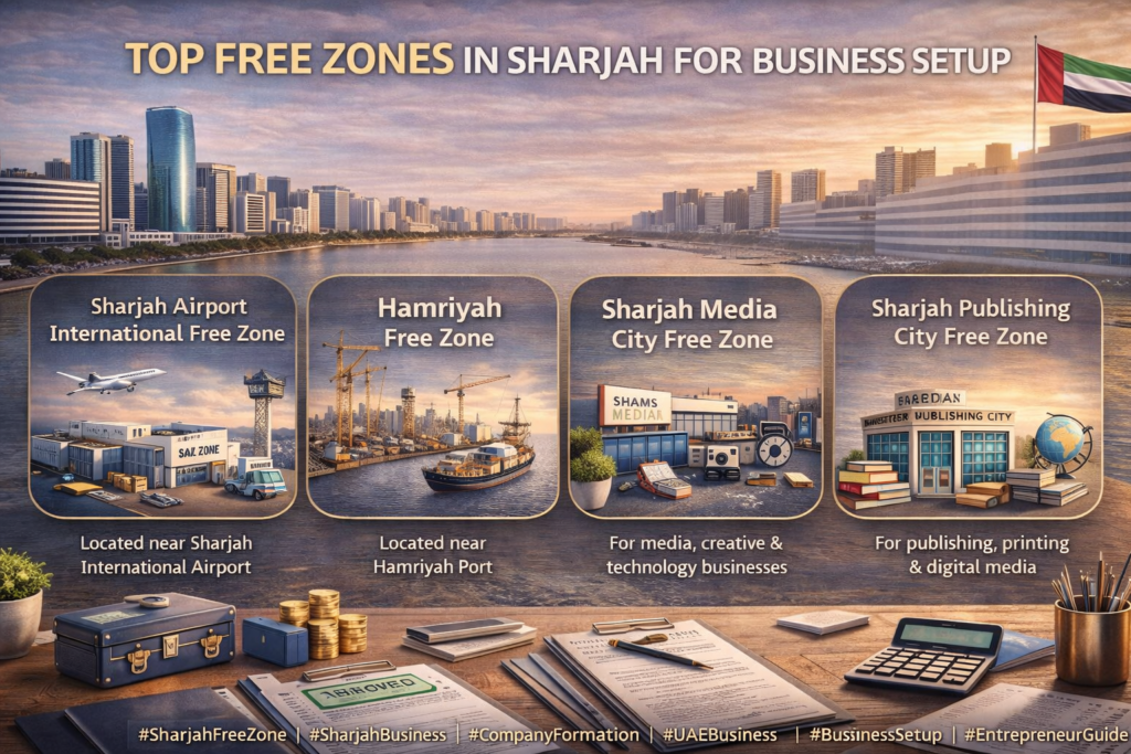 Top Free Zones in Sharjah for Business Setup